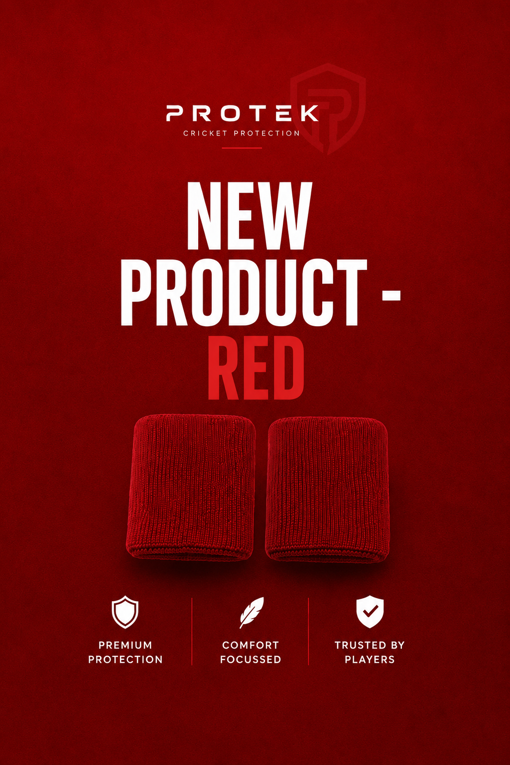 Protek Guarded Sweatband (Red)